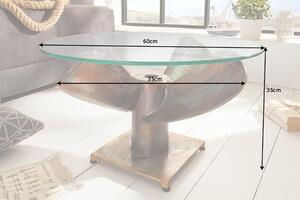 Dizajnový konferenčný stôl Propeller, 60 cm, medený antik