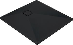 Deante Štvorcová sprchová vanička Correo 90x90 cm, granit, čierna - KQR N41B
