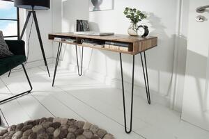 Písací stôl Shayla, 110 cm, sivá akácia - Skladom na SK