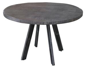 Okrúhly jedálenský stôl Thunder, 120 cm, sivé mango