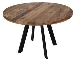 Okrúhly jedálenský stôl Thunder, 120 cm, mango -