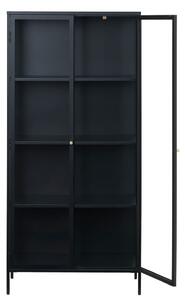 Čierna kovová vitrína 90x190 cm Carmel – Unique Furniture