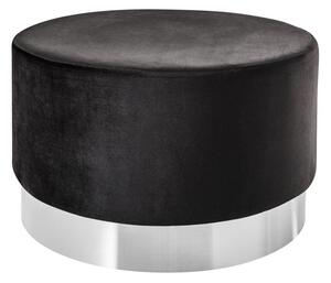 Dizajnová taburetka Alejandra 55 cm, strieborná / čierna