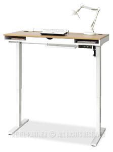 NovýNábytok.sk PC stolík Osto 120 (dub biely + biela). Vlastná spoľahlivá doprava až k Vám domov. 1109813