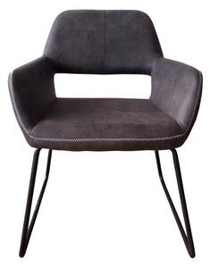 Dizajnová stolička Derrick, antik sivá