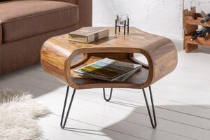 Dizajnový konferenčný stolík Lorelei, 60 cm, sheesham