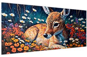 Obraz - Maľované srne (120x50 cm)