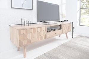 Dizajnový TV stolík Justice II - 140 cm, akácia