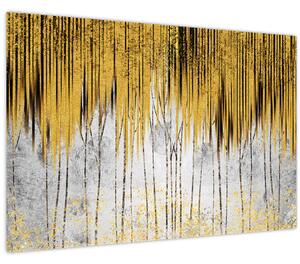 Obraz - Zlaté čiary (90x60 cm)