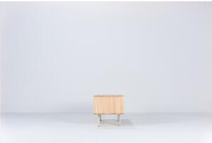 Biely TV stolík z dubového dreva Gazzda Fina, šírka 160 cm