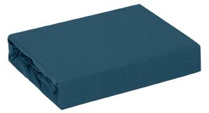 BAVLNENÉ PRESTIERADLO S GUMOU ADELA 220X200X25 CM TMAVOMODRÁ