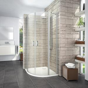 Roth Štvrťkruhový sprchovací kút LYR4 - bez vaničky ROTH-Variant: rozmery: 80x80 cm - (LYR4 800 - 1135008265), ROTH-Profily: profily: brillant, výplň: transparent