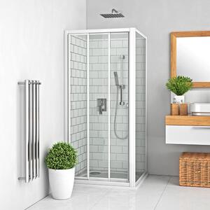 Roth Štvorcový alebo obdĺžnikový sprchový kút PD3N+LLBD - bez vaničky ROTH-Variant: šírka dverí: 80 cm, šírka pevnej steny: 70 cm, orientácia: Uni - (PD3N/800_LLBD/700_bi_rug+tr), ROTH-Profily: profily: biela, výplň: Rugiada+transparent