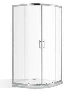 Roltechnik Outlet Štvrťkruhový sprchový kút OBR2 - bez vaničky ROTH-Variant: rozmery: 80x80 cm - (OBR2/80x80 - 4000701), ROTH-Profily: profily: brillant, výplň: transparent