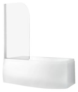 Roltechnik Outlet Vaňová zastena iBATH FOLD PRO ROTH-Variant: šírka: 81 cm - (iBATH_FOLD_PRO-810 - 4000776), ROTH-Profily: profily: biela, výplň: transparent