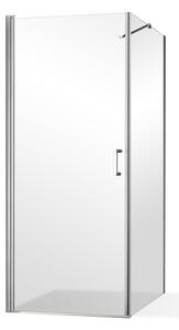 Roltechnik Outlet Otváracie jednokrídlové sprchové dvere OBCO1 s pevnou stenou OBCB - bez vaničky ROTH-Variant: šírka dverí: 80 cm, šírka pevnej steny: 80 cm - (OBCO1-80_OBCB-80), ROTH-Profily: profily: brillant, výplň: transparent