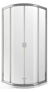 Roltechnik Outlet Štvrťkruhový sprchový kút MR2 - bez vaničky ROTH-Variant: rozmery: 80x80 cm - (MR2/80x80 - 544-800R55N-00-02), ROTH-Profily: profily: brillant, výplň: transparent