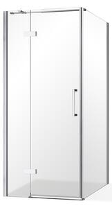 Roltechnik Outlet Jednokrídlové sprchové dvere OBDNL(P)1 s pevnou stenou OBDB - bez vaničky ROTH-Variant: šírka dverí: 80 cm, šírka pevnej steny: 80 cm, orientácia: Pravá - (OBDNP1-80_OBDB-80), ROTH-Profily: profily: brillant, výplň: transparent