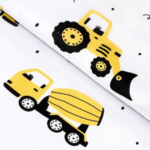 Goldea bavlnené plátno - bagre a stavebné autá 160 cm