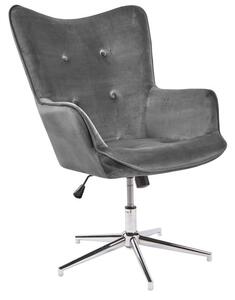 Dizajnová otočná stolička Joe - sivý zamat