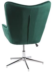 Dizajnová otočná stolička Joe - zelený zamat