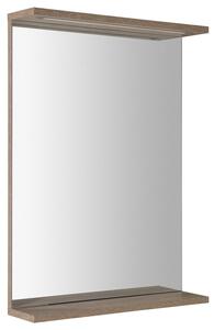 Aqualine Aqualine, KORIN STRIP zrkadlo s LED osvetlením 50x70x12cm, dub platin, KO995S