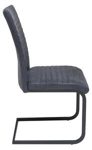 Konzolová stolička Douglas antik sivá - čierna