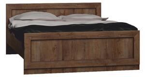 Rustikálna posteľ s roštom Tedy T20 160 - dub lefkas