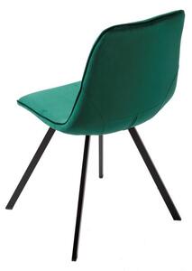 Dizajnová stolička Holland zelený zamat