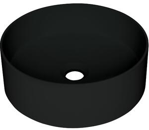 Deante Umývadlo na dosku Silia ø36 cm - CQS NU4S, granit, čierna