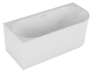 Polimat Akrylátová voľne stojaca vaňa k stene Sola 160x75 P/Ľ POLIMAT-Rozmery: 160x75, POLIMAT-Orientácia: Pravá, POLIMAT-Farba vane: Biela / čierna mat