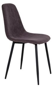 Dizajnová stolička Myla tmavosivý menčester - čierne nohy