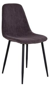 Dizajnová stolička Myla tmavosivý menčester - čierne nohy