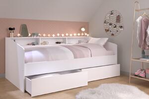 90x200 cm | Detská posteľ so zásuvkami pre dievča Sleep white