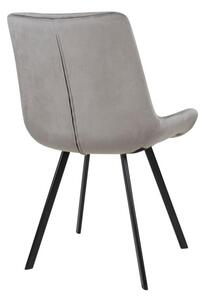 Dizajnová stolička Brinley sivý zamat - Skladom na SK