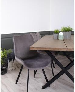 Dizajnová stolička Brinley sivý zamat - - RP