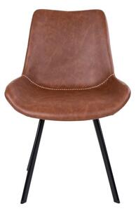 Dizajnová stolička Brinley hnedá koženka - Posledný kus
