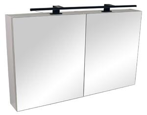 Comodo Zrkadlová skrinka Montana 100 ZS LED-B s osvetlením Any LED 80 B, čierna