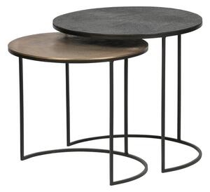 Súprava 2 odkladacích stolíkov WOOOD Fara, ø 55 cm