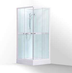 Roltechnik Outlet Štvorcový sprchový box PETRA NEW ROTH-Variant: rozmery: 80x80 cm - (4000722), ROTH-Profily: profily: biela, výplň: transparent