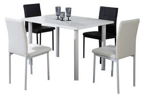Jedálenský stôl Unita - biela / biely vysoký lesk
