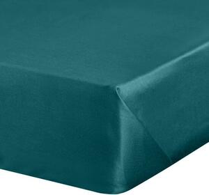 SATÉNOVÉ PRESTIERADLO DINA 160X200 CM TYRKYSOVÉ