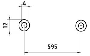 Nimco Držiak na uteráky, 61 cm MAYA biela - MAB 29061-05