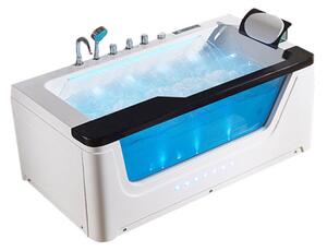 BPS-koupelny Hydromasážna vírivá vaňa NEVADA 912 BL 170x90 ČIERNA s ohrevom vody