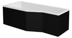 Besco Krycí panel k atypickej vani Integra Black P 150x75 (170x75), čierny BESCO-Rozmery: 150x75, BESCO-Farba: Čierna mat