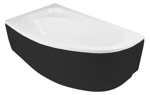Besco Krycí panel k asymetrickej vani Cornea Black P 140x80 (150x100), čierny BESCO-Rozmery: 140x80, BESCO-Farba: Čierna mat, BESCO-Orientácia: Pravá