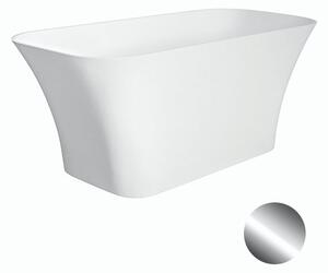 Besco Voľne stojaca vaňa z liateho mramoru Assos Matt 160x70 BESCO-Typ výpuste: Click-Clack štandard, chróm, BESCO-Rozmery: 160x70, BESCO-Farba: Biela