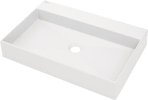 Deante Umývadlo na dosku Correo 60x40 cm - CQR AU6S, granit, alabaster