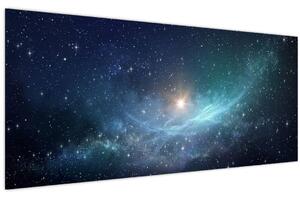 Obraz - Hviezdy a hmlovina (120x50 cm)