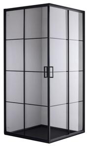 BPS-koupelny Štvorcový sprchový kút BL32B 90x90 čierny/transparent - bez vaničky